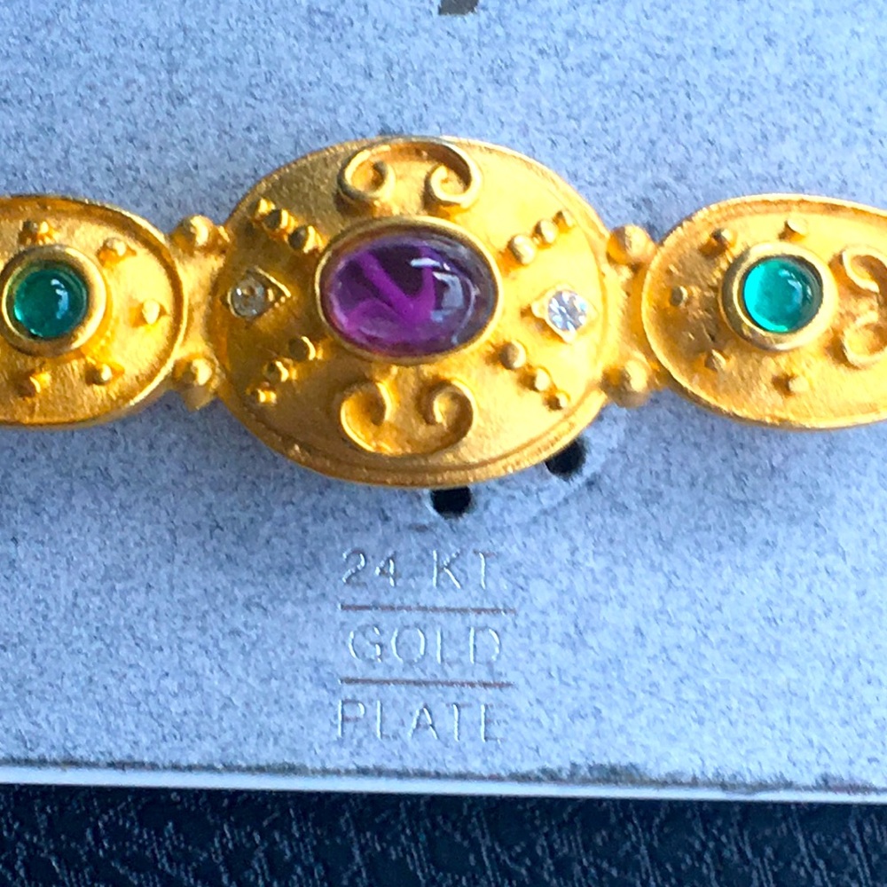 Georgiou Brooch 24 karat gold plate